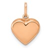 14K Rose Gold Polished 3-D Puffed Heart Pendant