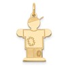 14k The Kids Small Patches Boy Engravable Hugs Charm