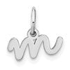 14KW Lower case Letter M Initial Charm