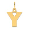 14ky Letter Y Initial Pendant
