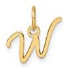14K Uppercase Letter W Initial Charm