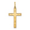 14K Laser Designed Cross Pendant