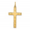 14K Laser Designed Cross Pendant