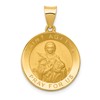 14K Polished and Satin Hollow St. Agatha Medal Pendant