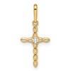14k CZ Cross Pendant