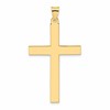 14k Large Polished Solid Cross Pendant