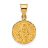 14k Polished and Satin Solid Our Guardian Angel Medal Pendant