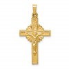 14k INRI Hollow Iona Crucifix Pendant