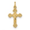 14k INRI Hollow Crucifix Pendant