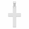 14k White Gold Polished Cross Charm