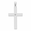 14k White Gold .03 carat Diamond Cross Pendant