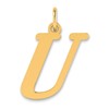 14k Polished Letter U Initial Pendant