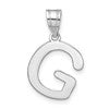 14kw Polished Bubble Letter G Initial Pendant