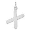 14kw Polished Bubble Letter X Initial Pendant