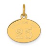 14k Polished Oval CLASS OF 2025 Charm