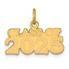 14k Polished CLASS OF 2025 Charm