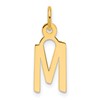 14K Slanted Block Letter M Initial Charm