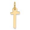 14K Slanted Block Letter T Initial Charm