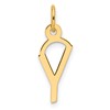 14K Slanted Block Letter Y Initial Charm