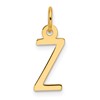 14k Slanted Block Letter Z Initial Charm