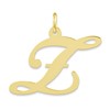 14k Large Fancy Script Initial Z Charm