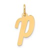 14k Medium Script Letter P Initial Charm
