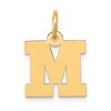 14k Small Block Letter M Initial Charm