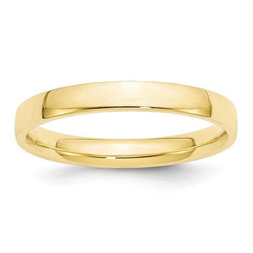 REAL Comfort Fit 10K Solid Yellow Gold 3mm Men's and Women's Wedding Band Midi Thumb Toe Ring Sizes 4-14. Solid 10k Yellow Gold. U.S Made