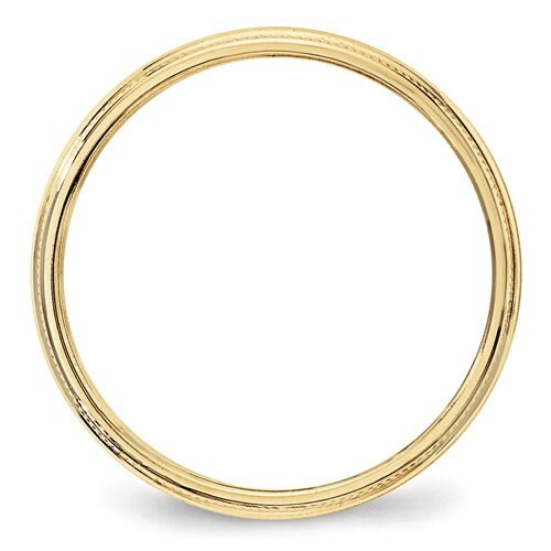 REAL COMFORT FIT 10K Solid Yellow Gold 3mm Milgrain Men's and Women's Wedding Band Ring Sizes 4-14. Solid 10k Yellow Gold, Made in the U.S.