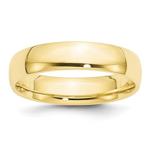 REAL Comfort Fit 10K Solid Yellow Gold 5mm Men's and Women's Wedding Band Midi Thumb Toe Ring Sizes 4-14. Solid 10k Yellow Gold. U.S Made