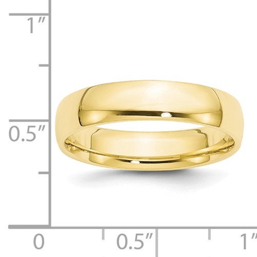 REAL Comfort Fit 10K Solid Yellow Gold 5mm Men's and Women's Wedding Band Midi Thumb Toe Ring Sizes 4-14. Solid 10k Yellow Gold. U.S Made