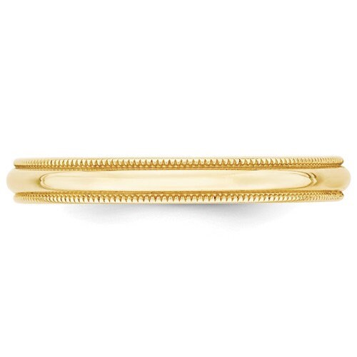 REAL COMFORT FIT 10K Solid Yellow Gold 3mm Milgrain Men's and Women's Wedding Band Ring Sizes 4-14. Solid 10k Yellow Gold, Made in the U.S.