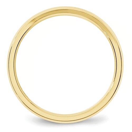 REAL Comfort Fit 10K Solid Yellow Gold 5mm Beveled Edge Men's and Women's Wedding Band Engagement Anniversary Midi Thumb Toe Ring Sizes 4-14