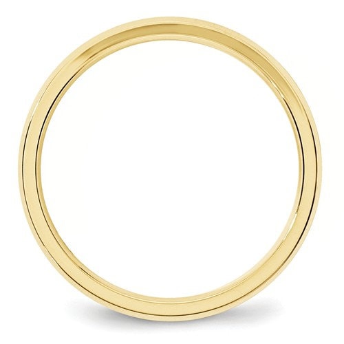 REAL Comfort Fit 10K Solid Yellow Gold 4mm Beveled Edge Men's and Women's Wedding Band Engagement Anniversary Midi Thumb Toe Ring Sizes 4-14