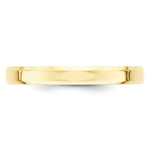 REAL Comfort Fit 10K Solid Yellow Gold 3mm Beveled Edge Men's and Women's Wedding Band Engagement Anniversary Midi Thumb Toe Ring Sizes 4-14