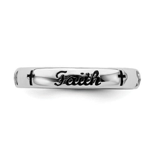 Faith 3.50 mm Sterling Silver Comfort Fit Wedding Band Promise Engagement Thumb Toe Midi Simple Minimalist Ring Gift for Her Expression - Lazuli