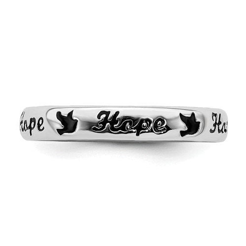 Hope 3.50 mm Sterling Silver Comfort Fit Wedding Band Promise Engagement Thumb Toe Midi Simple Minimalist Ring Gift for Her Expression - Lazuli
