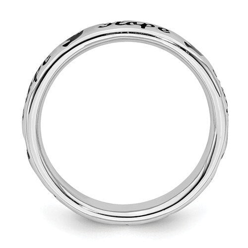 Hope 3.50 mm Sterling Silver Comfort Fit Wedding Band Promise Engagement Thumb Toe Midi Simple Minimalist Ring Gift for Her Expression - Lazuli