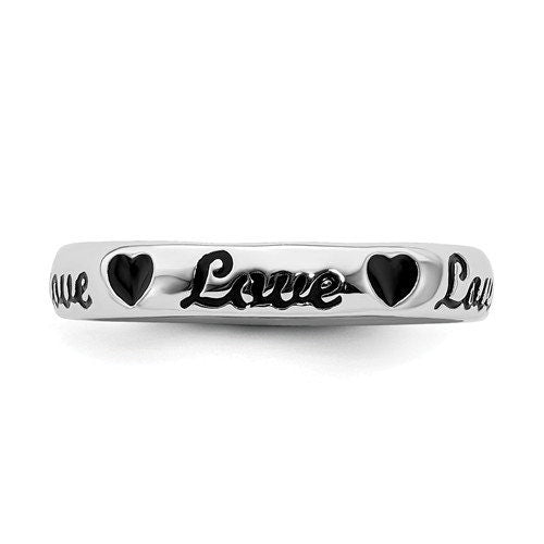 Love 3.50 mm Sterling Silver Comfort Fit Wedding Band Promise Engagement Thumb Toe Midi Simple Minimalist Ring Gift for Her Expression - Lazuli