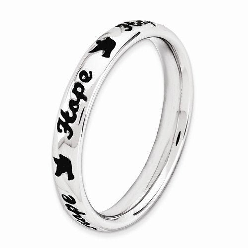 Hope 3.50 mm Sterling Silver Comfort Fit Wedding Band Promise Engagement Thumb Toe Midi Simple Minimalist Ring Gift for Her Expression - Lazuli