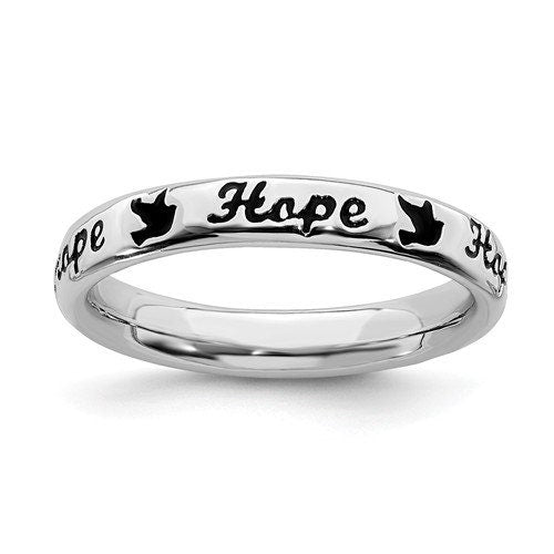 Hope 3.50 mm Sterling Silver Comfort Fit Wedding Band Promise Engagement Thumb Toe Midi Simple Minimalist Ring Gift for Her Expression - Lazuli