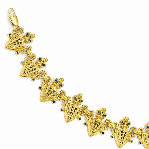 Jacqueline Kennedy Collection Bracelet French Herald First Lady Jackie JBK Camrose and Kross 7" with 2" Extension - Lazuli