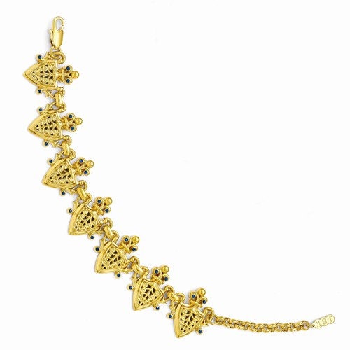 Jacqueline Kennedy Collection Bracelet French Herald First Lady Jackie JBK Camrose and Kross 7" with 2" Extension - Lazuli