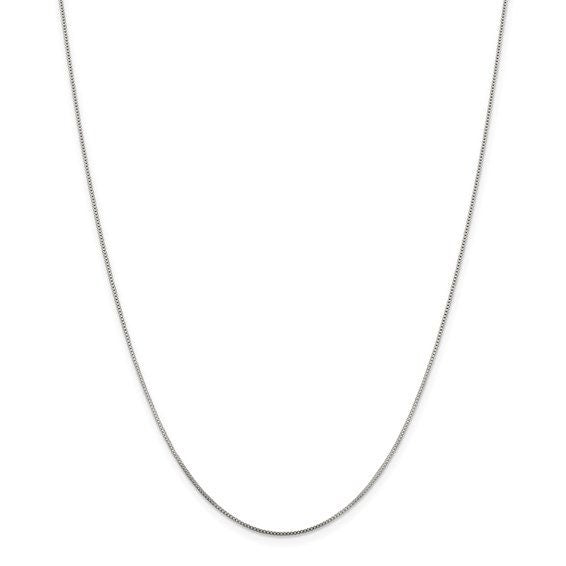 Sterling Silver 925 1mm Box Chain Necklace Bracelet or Anklet 7",8",9",10",14".16",18",20",22",24",26",28", 30", 36"or 42" Spring Lock - Lazuli