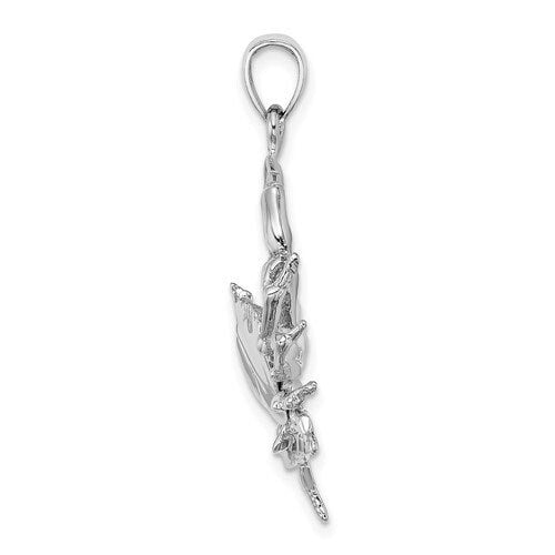 14k Solid Yellow or White Gold Polished Large Stone Crab w/ Claw Extended Pendant Charm 4 a Chain Necklace 1.5" Long. Real 14K Gold - Lazuli