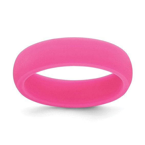 Silicone Ring Wedding Band Flexible Athletic Military Workout Working Jewelry 5.7mm Width Ships free Active lifestyle Engagement Promise - Lazuli