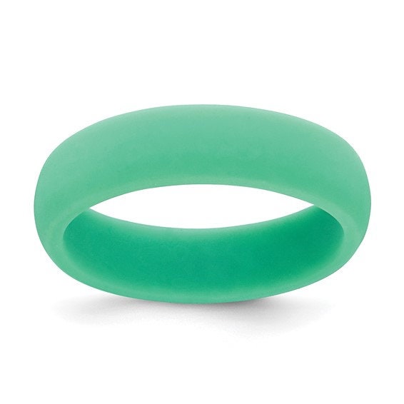 Silicone Ring Wedding Band Flexible Athletic Military Workout Working Jewelry 5.7mm Width Ships free Active lifestyle Engagement Promise - Lazuli