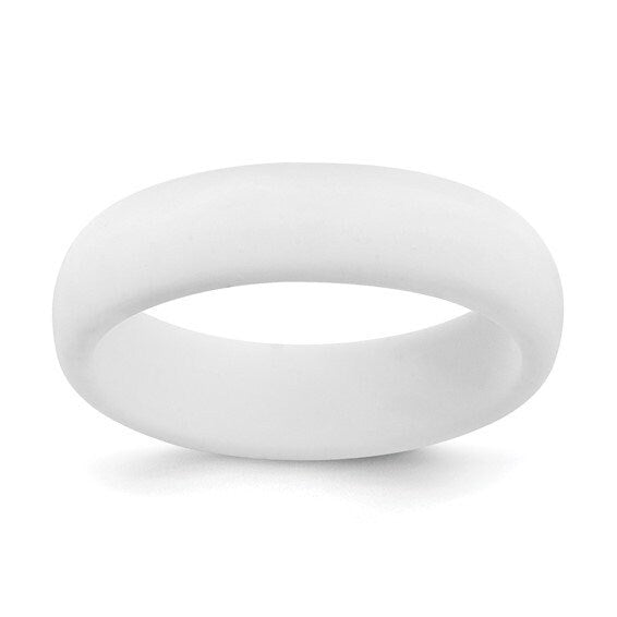 Silicone Ring Wedding Band Flexible Athletic Military Workout Working Jewelry 5.7mm Width Ships free Active lifestyle Engagement Promise - Lazuli