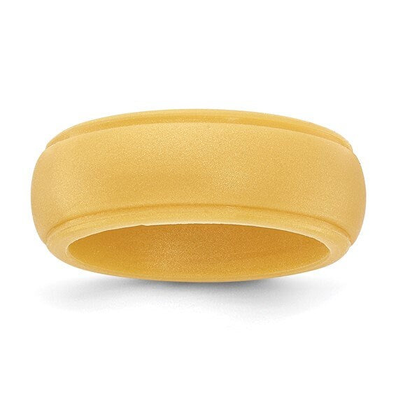 Silicone Ring Wedding Band Flexible Ridged Edge Athletic Military Workout Working Jewelry 8mm Width Ships free Active lifestyle Engagement - Lazuli