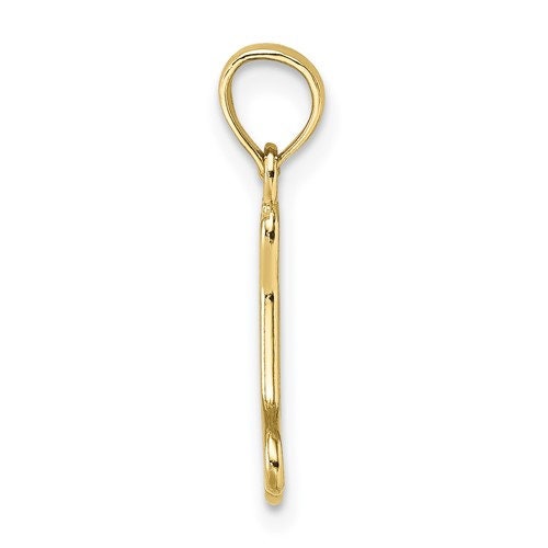 10k Tiny Solid Yellow Gold Dog Cut-Out Polished Mini Dog Bone Pendant Charm for a Chain or Necklace .7" Long Not Gold Plated. Real 10K Gold - Lazuli